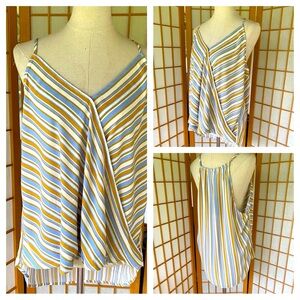 Market & Spruce Striped Sleeveless Top SZ XXL NWT Beachy